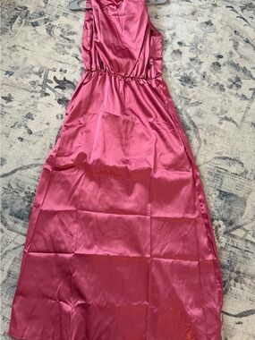 Amazon Essentials Satin Maxi Dress in Rose Pink